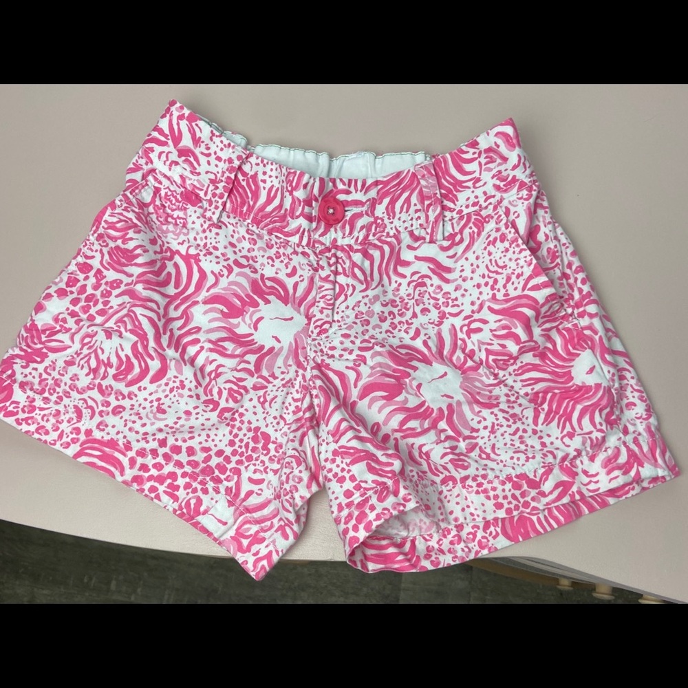 Lilly Pulitzer Pink Lion Pattern Callahan Shorts
